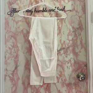 White high waisted skinny jeans